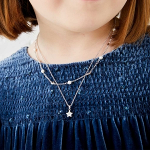 silver necklace with star charm