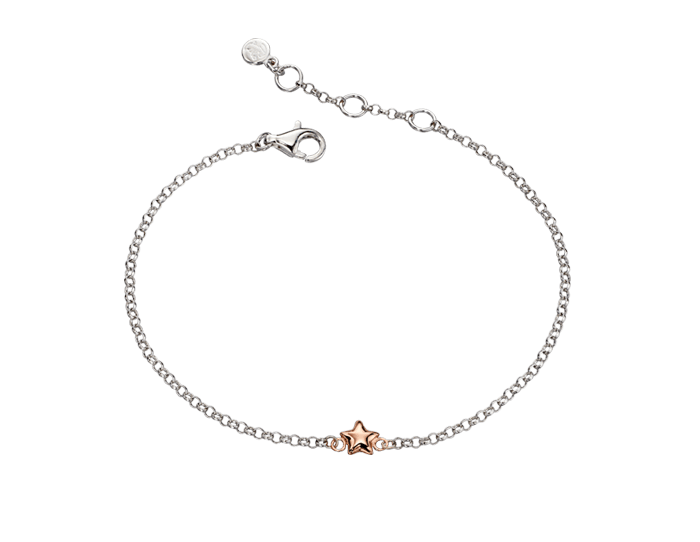 silver bracelet with star