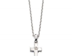 silver cross necklace