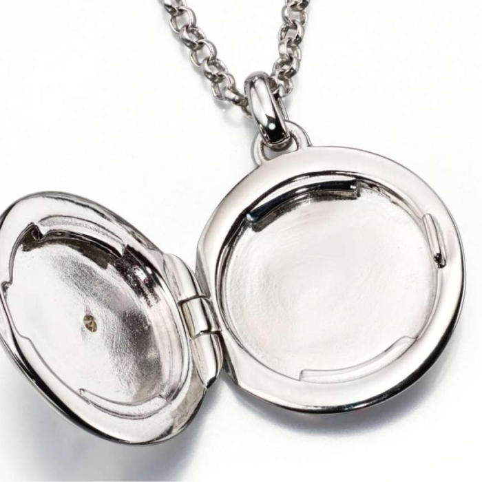 silver circle locket