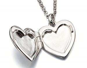 silver heart locket