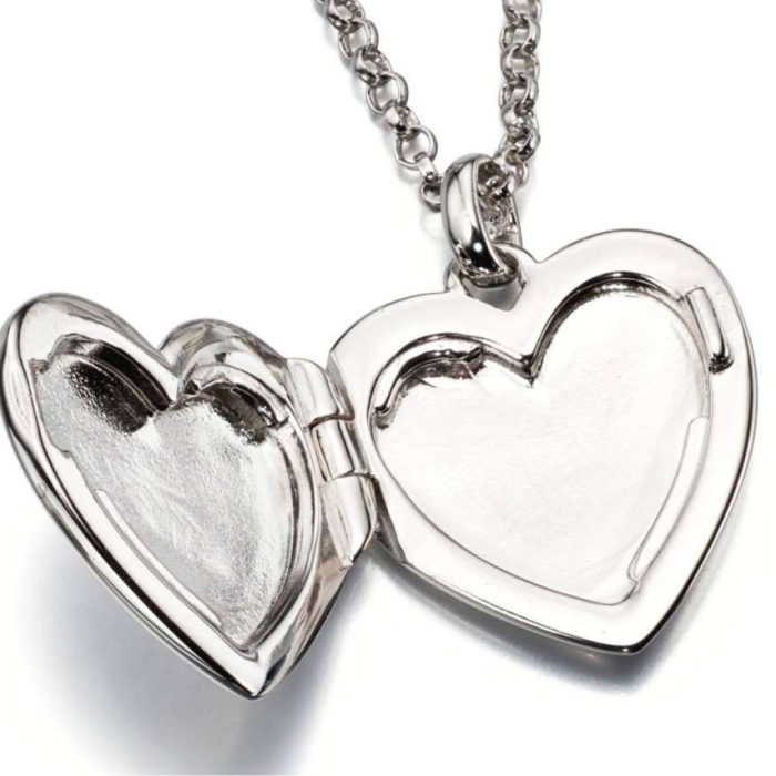 silver heart locket