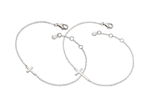 silver cross bracelets