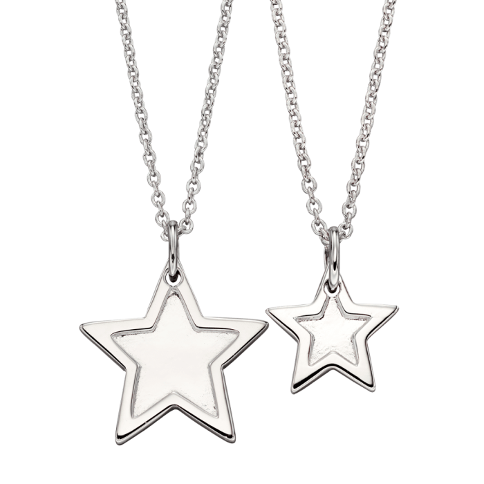 silver star necklaces