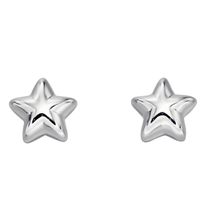 Elle Little Star shaped silver stud earrings