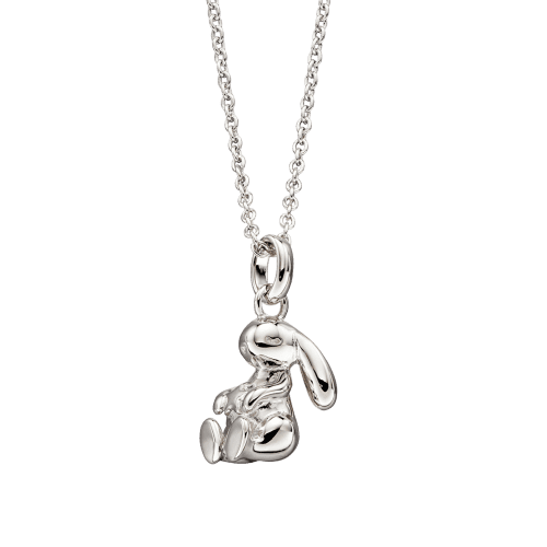 Cosmo Silver Necklace with Silver Rabbit Charm