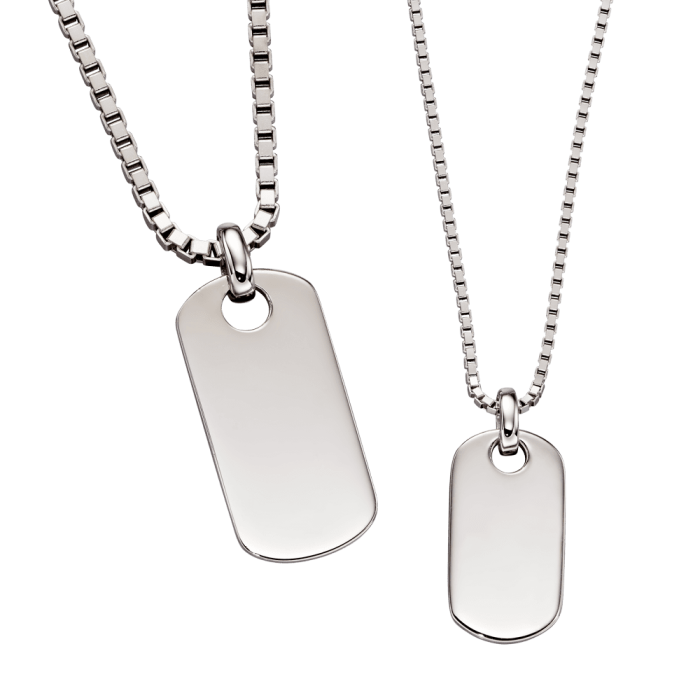ID tag necklace set
