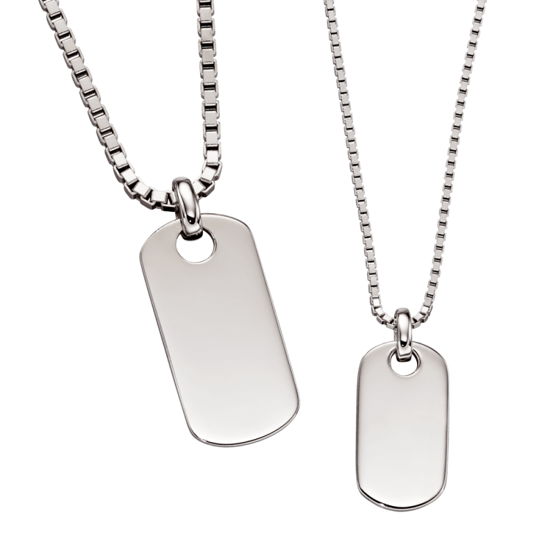 ID tag necklace set