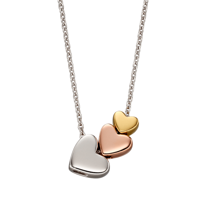 Elisa - 3 Coloured Heart necklace