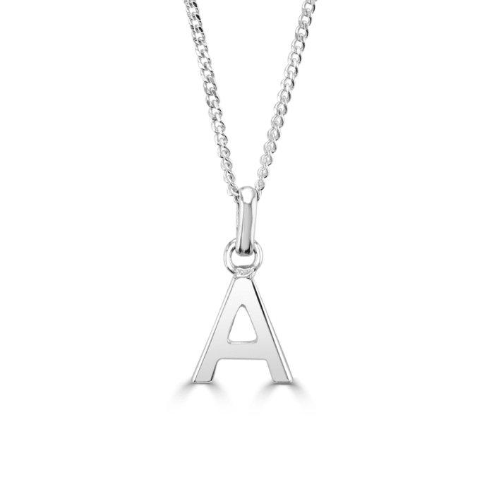 Sterling Silver Alphabet "A" Necklace