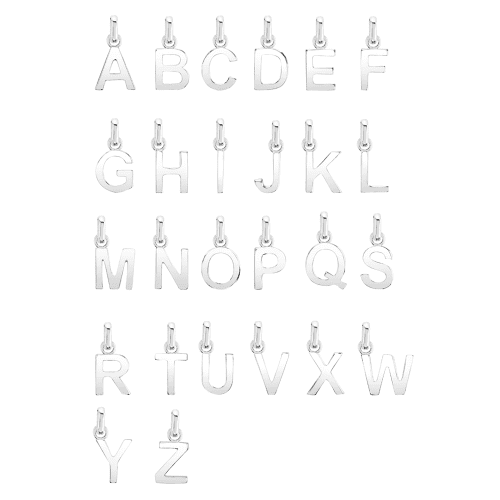 Sterling Silver Alphabet Charms