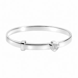 Vega -  Diamond Pave Heart Baby Bangle