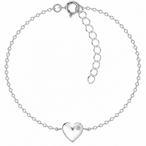 Lumi - Diamond Set Heart Bracelet